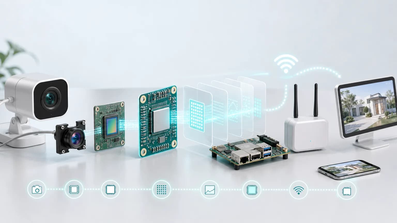智能影像设备 Wi-Fi SOC 采集编码传输场景